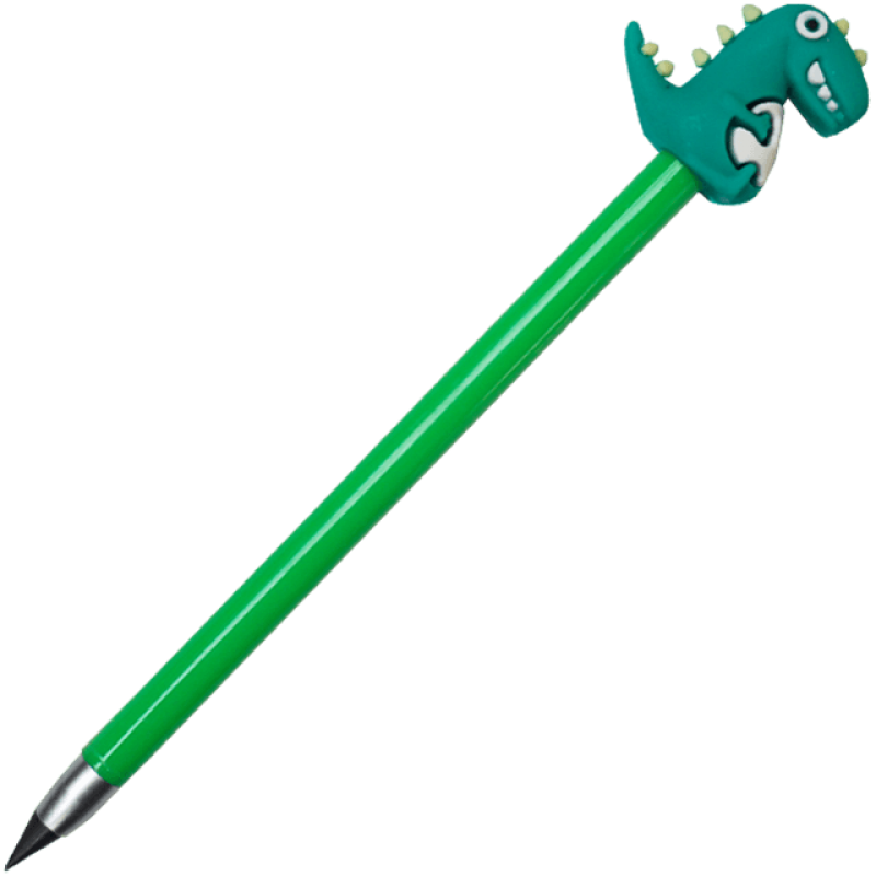 Creion HB cu varf interminabil si radiera in forma de dinozaur, 17.7 CM